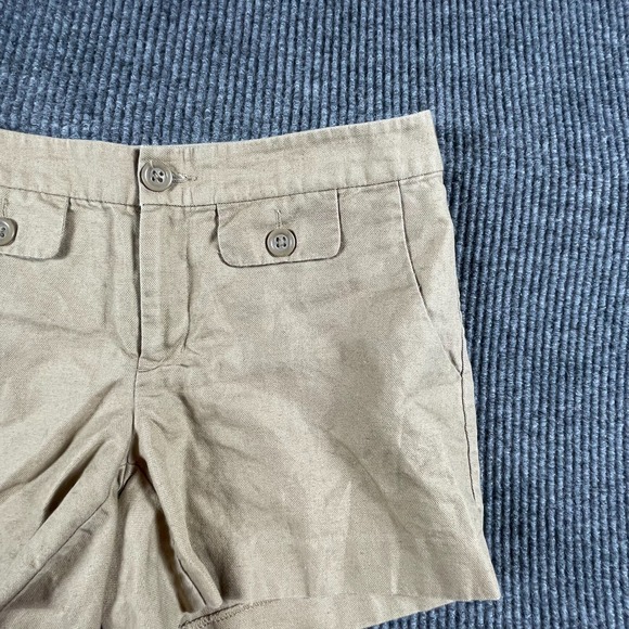 Banana Republic Shorts Womens 6 Brown Flat Front Pockets Ryan Fit 32x4 Beach - Picture 3 of 12